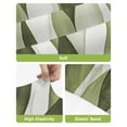 thumbnail image 4 of Sage Green Stripes Bar Stool Covers Set of 4, Retro Farmhouse Abstract Ripple Stretch Washable Bar Chair Covers with Backs, Removable Pub Counter Height Chair Cover for Kitchen Dining Room Cafe, 4 of 7