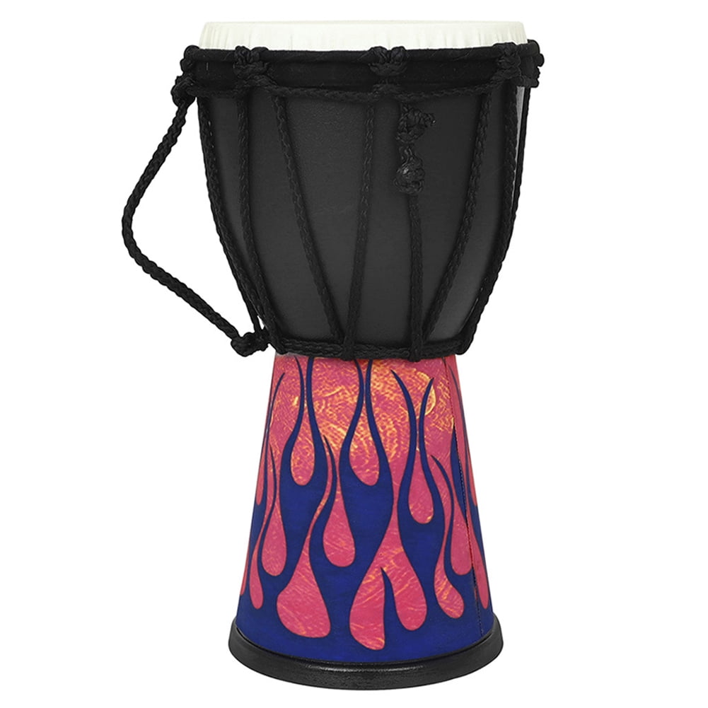 BLEEUS 4 In African Drum Djembe Drum Professional Drum For Parties (Blue Flame) Musical Instruments Supplies (Blue Flame)