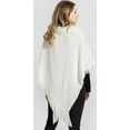 thumbnail image 3 of PIKADINGNIS Women Shawl Wraps Button Sweater Cardigan Cape Winter Tassel Soild Poncho with Hat, 3 of 6