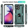 thumbnail image 2 of Designed for Motorola Moto G Power 5G 2024 Case, Military Grade Protective Phone Case Cover with Enhanced Metal Ring Kickstand [Support Magnet Car Mount] for Motorola Moto G Power 5G 2024, Darkgreen, 2 of 7