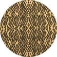 thumbnail image 1 of Ahgly Company Indoor Round Abstract Brown Modern Area Rugs, 8' Round, 1 of 4