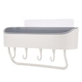 thumbnail image 2 of Estante de baño montado en la pared sin perforaciones, estante de almacenamiento para champú y gel de baño, accesorios organizadores (Beige), 2 of 14
