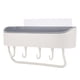 thumbnail image 2 of Estante de baño montado en la pared sin perforaciones, estante de almacenamiento para champú y gel de baño, accesorios organizadores (Beige), 2 of 14