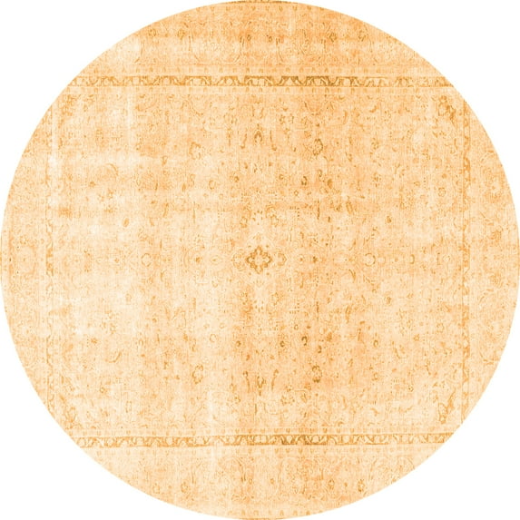 Ahgly Company Indoor Round Persian Orange Traditional Area Rugs, 6' Round