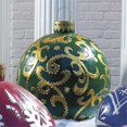 thumbnail image 3 of Bola inflable navideña decorada de 60 cm para exteriores, de PVC, gigante, grande, para árbol de Navidad, juguete sin luz, 3 of 5
