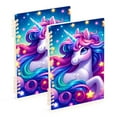 thumbnail image 6 of Cartoon Unicorn Rainbow Stars Spiral Journal Notebook College Ruled Notebook 8.3" x 5.7" A5 Lined Thick Paper Page, 6 of 6