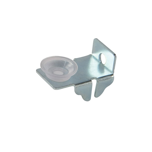 Left/Right End Glass Shelf Clips with Rubber Bumpers Pack of 8