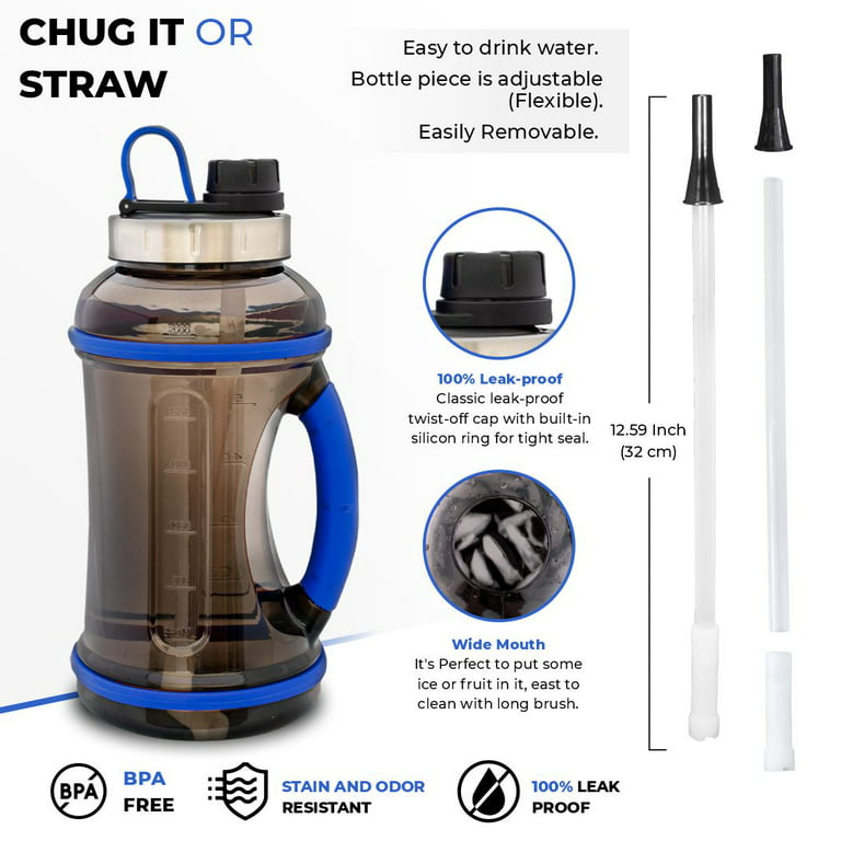 Half Gallon Straw-12 Inch Extra Long Reusable Silicone Straws for 32 oz  Tall Tumbler, 40 oz Hydro Flask,64 oz Gallon Water Bottle, Hydro Water Jug