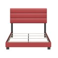 thumbnail image 7 of Boyd Sleep Napoli Red Faux Leather Full Size Fully Upholstered Platform Bed Frame with Adjustable Headboard, Qualified Box Spring or Foundation Required for Use, 7 of 7