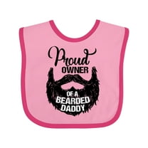 Inktastic Proud Owner of a Bearded Daddy Boys or Girls Baby Bib
