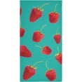 thumbnail image 7 of Dreamtimes Strawberry Soft Hand Towels 2-Piece Absorbent Bath Towel Decorative Fingertip Towels for Bathroom Gym Spa Hotel Beach Swimming Pool,14.4" x 28.3", 7 of 7