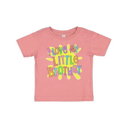 

Inktastic I Love my Little Brother- sun and rainbow letters Boys or Girls Baby T-Shirt