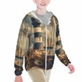 thumbnail image 2 of Cauagu Vintage Nautical Lighthouse Print Sun Protection Jacket for Teen,Full-Zipper Long Sleeve Sun Shirts with Pockets UV Hoodie Shirts Outdoor Athletic Jacket-Large, 2 of 7