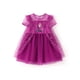 thumbnail image 1 of Vestido Disney Frozen Anna para niñas de tul brillante morado 3-4T, 1 of 5
