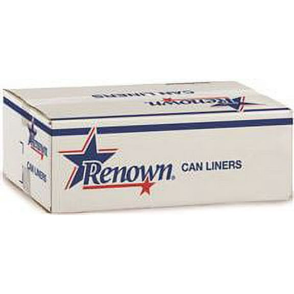 Renown Can Liner 33X40 33Gl 22Mic Silver 25/Rl 10Rl/Cs