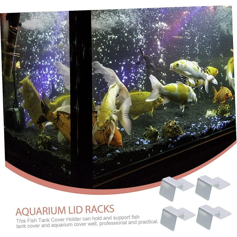 4pcs Support Frame Glass Holder Acrylic Aquarium Rimless Aquarium Fish Tank  Lid Holder Fish Tanks Rimless Tank Cover Clips Fish Tank Lid Supports Fish  Tank Lid Rack Aquarium Supply 