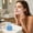 Blue, variant on Food Grade Silicone Facial Cleansing Brush, Soft Zoned Bristle Massage Tool, Portable Waterproof Face Scrubber, Gentle Cleaner for Deep Pore Cleansing, Oil Removal for Home,Daily Skin Care