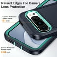 thumbnail image 6 of Dteck Case for Google Pixel 9 / 9 Pro,Shockproof 3-Layer Protection Case Built-in Kickstand Military Grade Protective Cover for Google Pixel 9 / 9 Pro,Navy+Mint, 6 of 8