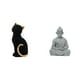 thumbnail image 1 of Figura de escritorio,Estatua de gato,linda estantería,escritorio,decoración del hogar,Estatua de mono,Estatua de Buda Mono para Interiores y Exteriores Budista,Figuras en miniatura meditando, 1 of 8