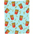 thumbnail image 4 of French Fries Fun Food Throw Blanket Super Soft Warm Bed Blankets for Couch Bedroom Sofa Office Car, All Season Cozy Flannel Plush Blanket for Girls Boys Adults, 80"X60", 4 of 4