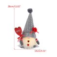 thumbnail image 3 of Illuminated Plush Doll Decorations Handmade Valentine's Day Gnomes Tabletop Glowing Gnomes Valentine's Day Ornament Red, 3 of 4