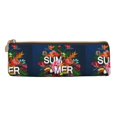 thumbnail image 2 of Goofa Summer Birds and Flowers Pattern Pencil Case Portable Stylish Triangle Pencil Pouch with Zipper Leather Cosmetic Pouch Bag Makeup Cosmetic Pencil Pouch, 2 of 9