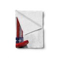 thumbnail image 2 of 4th of July Soft Flannel Fleece Throw Blanket, Uncle Sam Hat Wearing Cat with Stars and Stripes American Patriotic , Cozy Plush for Indoor and Outdoor Use, 70" x 90", Multicolor, by Ambesonne, 2 of 6