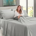 thumbnail image 2 of Nestl Extra Deep Pocket California King Sheets - 6 Piece Soft Microfiber Bed Sheets Set Fits 18"-24" Mattresses, Silver Gray, 2 of 8