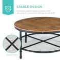 Free Shipping Best Choice Products 2 Tier Round Coffee Table Rustic Accent Table W Wooden 7149