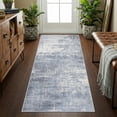 thumbnail image 5 of 2x6 Non-slip Entryway Area Rugs: Washable Stain Resistant Kitchen Carpet Low Pile Printed Doormat Soft Runner Vintage Abstract Floor Mat For Hardwood Bedroom Home Decor Family(2x6 Blue), 5 of 9