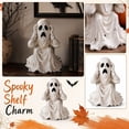 thumbnail image 3 of Halloween Ghost Figurine - Ghost Statue, Spooky Sculpture Decoration,Halloween Creative Ornaments with Funny Face Expression for Fall Home Fireplace Garden Indoor Kitchen Party Porch,3.14x3.14x3.93in, 3 of 8