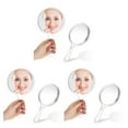 thumbnail image 1 of Xingzhi 2x Easy To Carry Double-Sided Handheld Mirror Clear And Convenient Wide Application Makeup Mirror white 3Set, 1 of 6