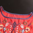 thumbnail image 4 of Aloohaidyvio Mexican Embroidered Shirts for Women Boho Tops and Blouses 3/4 Sleeve Bohemian Peasant Summer Fall Tunic Top, 4 of 5