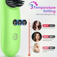 thumbnail image 5 of Cordless Hair Straightening Brush-199 Million Negative Ions, 20S Fast Heat Up,3 Temperature Settings,4000mAh USB-C Rechargeable,Compact & Travel-Friendly with LED Display, Green, 5 of 8