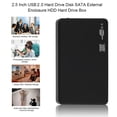 thumbnail image 1 of 2X,2.5 Inch USB HDD Case Sata to USB 2.0 Hard Drive Disk SATA External Enclosure HDD Hard Drive Box with USB Cable, 1 of 6