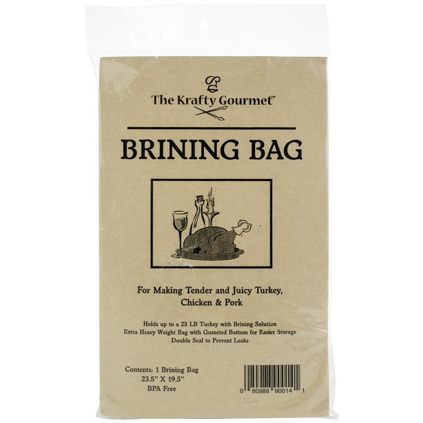 The Krafty Gourmet Plastic Brining BagClear