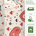 Happy Valentine's Day Love Heart 2 Piece Kitchen Rugs and Mats, Kitchen