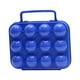 thumbnail image 1 of Wosthever Estuche para huevos de 12 rejillas, práctico contenedor multifuncional, caja de almacenamiento plegable para huevos, utensilios de Organizadores de utensilios de cocina Azul 12 piezas, 1 of 6