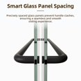 thumbnail image 5 of ACE DECOR 56-60in. W x 70in. H Double Sliding Semi-Frameless Shower Door, with Clear SGCC Tempered Glass, Matte Black Finish, 5 of 11