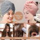 thumbnail image 5 of Paquete de 3 toallas de microfibra absorbentes y de secado rápido para el cabello, 5 of 5