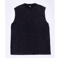 thumbnail image 2 of Domuza Mens Workout Tank Tops Sleeveless Tee Shirts Men Muscle Shirt Gym Acid Wash T Shirts Running Beach Loose Fit Tee Black L, 2 of 6