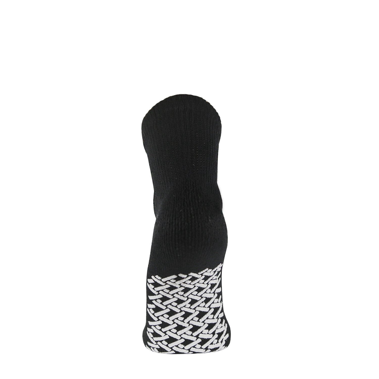 60 Pairs of Non-Skid Diabetic Ankle Cotton Socks with Non Binding Top, Brooklyn Socks Health Collection, Wholesale Bulk Value Pack (Black, Fit Men's Shoe Size 11-13)