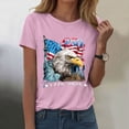 thumbnail image 2 of TOWED22 250 Anniversary USA Shirt for Women American Flag Freedom Graphic T-Shirts Patriotic Casual Short Sleeve Tees Tops(Pink,XL), 2 of 8