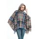 thumbnail image 5 of Chal con capucha a cuadros para mujer, manta, poncho, sudadera con capucha, chal con borlas, 5 of 5