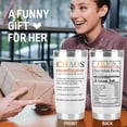 thumbnail image 2 of Administrative Assistants Gifts Chaos Coordinator Tumbler - Nutrition Facts Boss Office Manager Teachers Coworker Working Mom Nurse Women Thank You Birthday Gift 20 oz Cup, 2 of 6