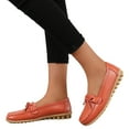 thumbnail image 2 of Vedolay Summer Casual Shoes For Women Loafers for Women Slip On Comfortable Square-Toe Casual Fashion Flats Shoes,Orange 7, 2 of 5
