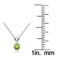 thumbnail image 2 of Sterling Silver Peridot 5mm Round Solitaire Necklace, 2 of 2
