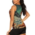 thumbnail image 3 of Fotbe Space Adventurer Cat Blusas Sin Mangas para Mujer – Estilo Casual, Corte Suelto, Slim-Fit, Cuello Redondo Deportivo, Tops de Verano para Gimnasio y Yoga-Medium, 3 of 7