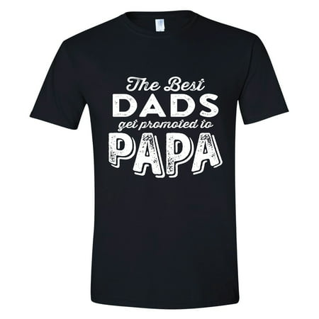 Feisty and Fabulous Brand: The Best Dads Get Promoted to Papa , Father's Day Gift, Black (Best Beach Clothing Brands)
