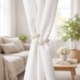 thumbnail image 2 of Evideco French Home Goods Contis Farmhouse White Curtain Tiebacks, 2 of 9
